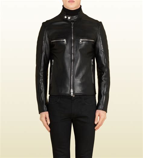 gucci men's leather jacket|dark gucci jackets for men.